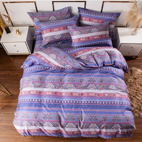 Image of 100% Brushed Cotton Indigo Duvet Cover and Pillowcases