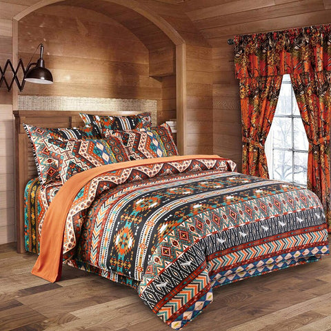 Image of Dream Colorful Bohemian Duvet Cover and Pillowcases BohoChicDecoration bedding red blue orange ethnic gypsy tribal
