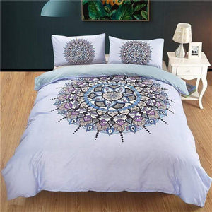 Boho Chic Decoration bedding Full Lotus Duvet Cover and Pillowcases bedding bedroom decor bohemian