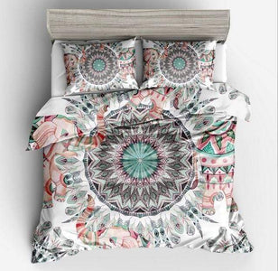 Boho Chic Decoration bedding Twin Deep Lotus Duvet Cover and Pillowcases bedding bedroom decor bohemian