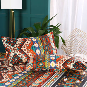 Dream Colorful Bohemian Duvet Cover and Pillowcases BohoChicDecoration bedding red blue orange ethnic gypsy tribal