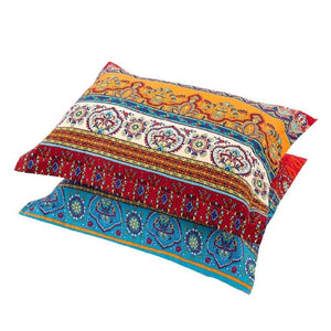 Boho Pillowcases BohoChicDecoration Bohemian bedding red blue orange ethnic gypsy