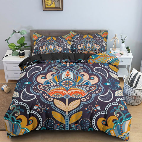 Image of Psychedelic Flower Duvet Cover and Pillowcases
