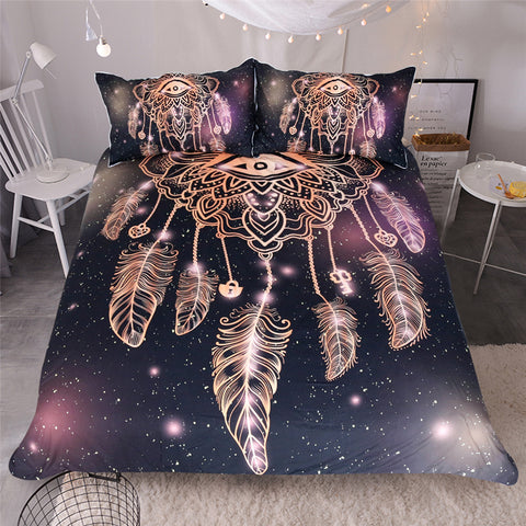 Image of Black Dreamcatcher Duvet Cover and Pillowcases