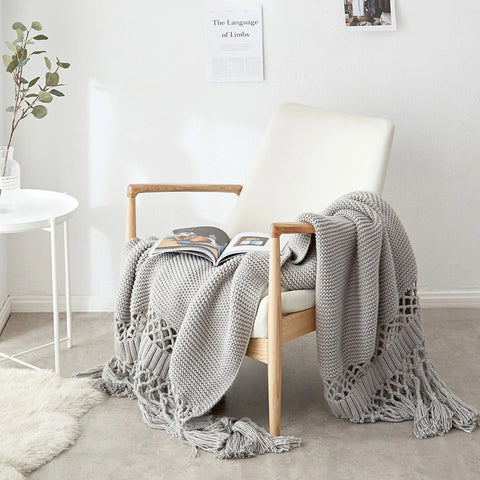 Image of Chunky Hand Knitted Blanket