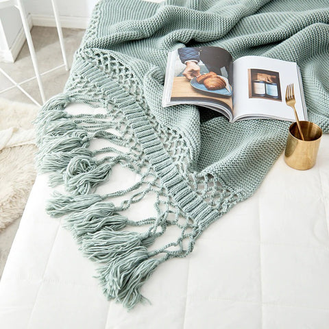 Image of Chunky Hand Knitted Blanket