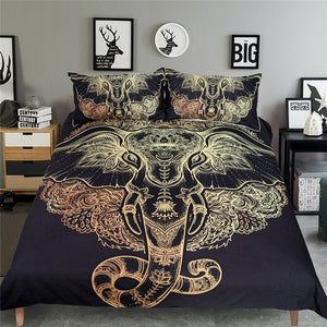 Dark Elephant Duvet Cover and Pillowcases
