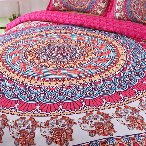 Image of Pink Mandala Duvet Cover and Pillowcases