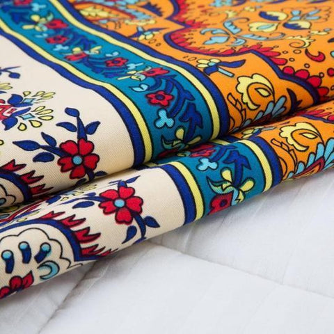 Image of Boho Chic Decoration bedding 100% Brushed Cotton Boho Duvet Cover and Pillowcases bedding bedroom decor bohemian