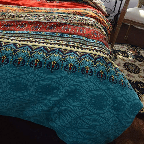 Image of Boho Chic Decoration bedding Boho Duvet Cover and Pillowcases bedding bedroom decor bohemian