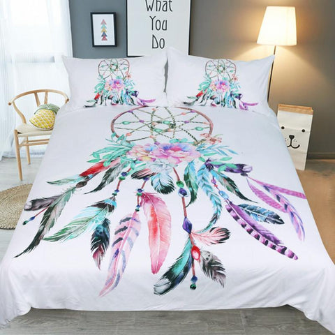 Image of Boho Chic Decoration bedding Full Dreamer Duvet Cover and Pillowcases bedding bedroom decor bohemian